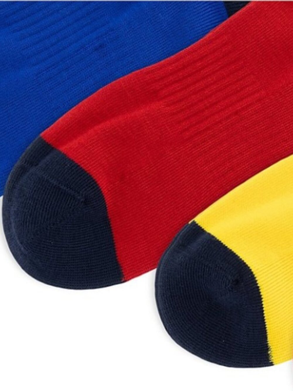 Polo Ralph Lauren Big & Tall Varsity Polo Logo Quarter Socks 6-Pack - Picture 3 of 5